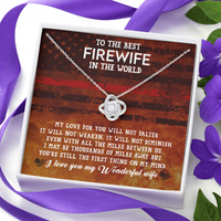 Load image into Gallery viewer, to the best Firewife - Love Knot Necklace - JustFamilyThings
