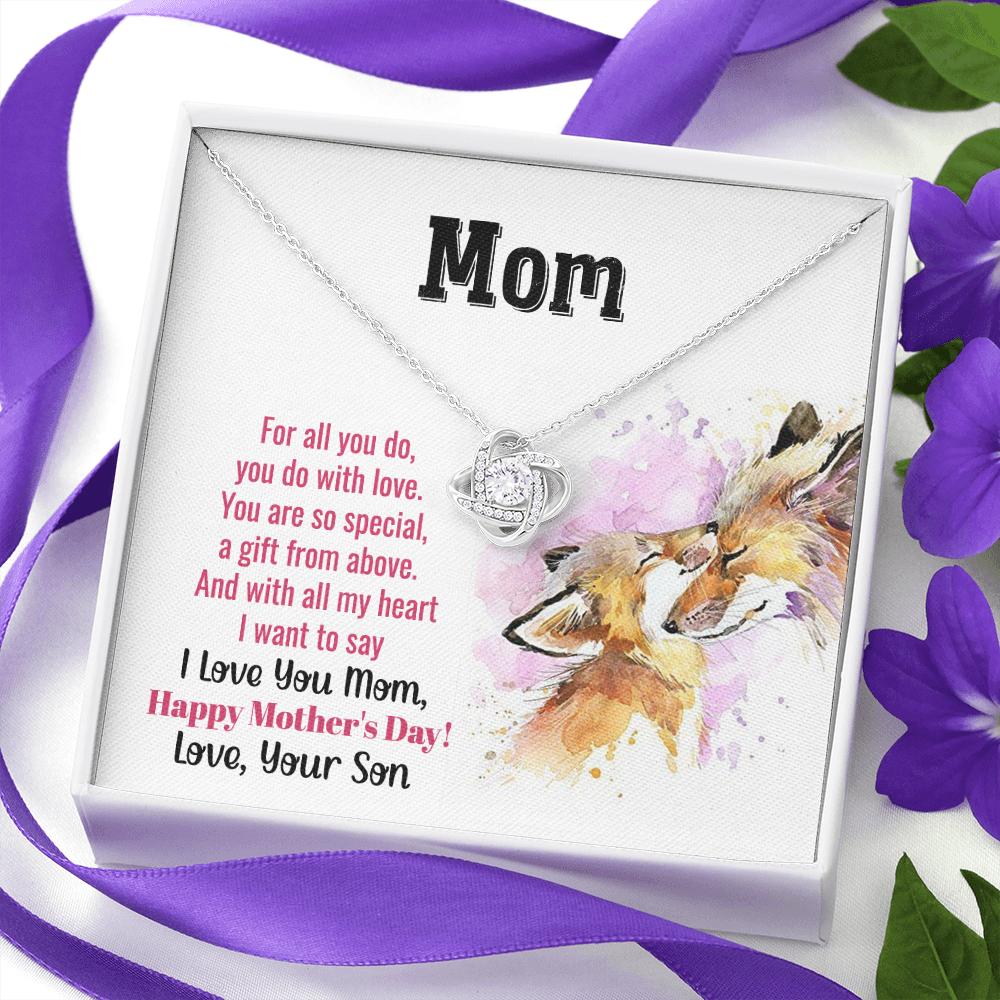 Mom you are so special - Love Knot Necklace - JustFamilyThings