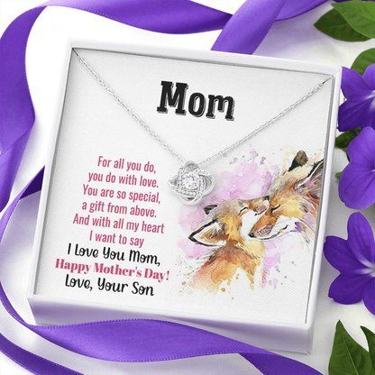 Mom you are so special - Love Knot Necklace - JustFamilyThings