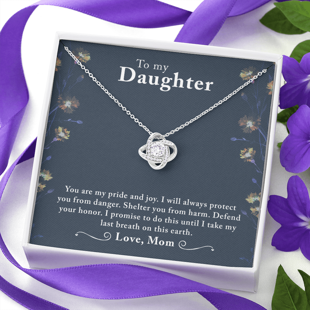 To My Daughter - You are my pride - Love Knot Necklace - JustFamilyThings