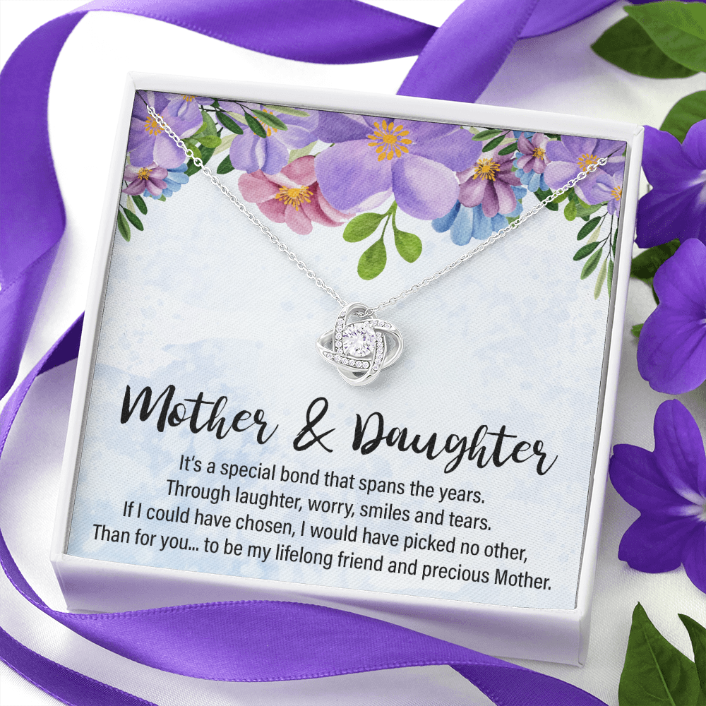 to mom from daughter - Love Knot Necklace - JustFamilyThings