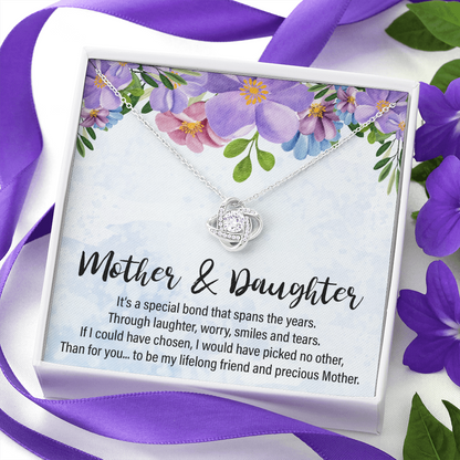 to mom from daughter - Love Knot Necklace - JustFamilyThings