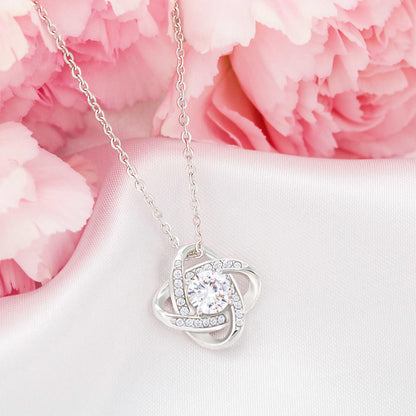 our first mother's day together, from baby to mom - Love Knot Necklace - JustFamilyThings