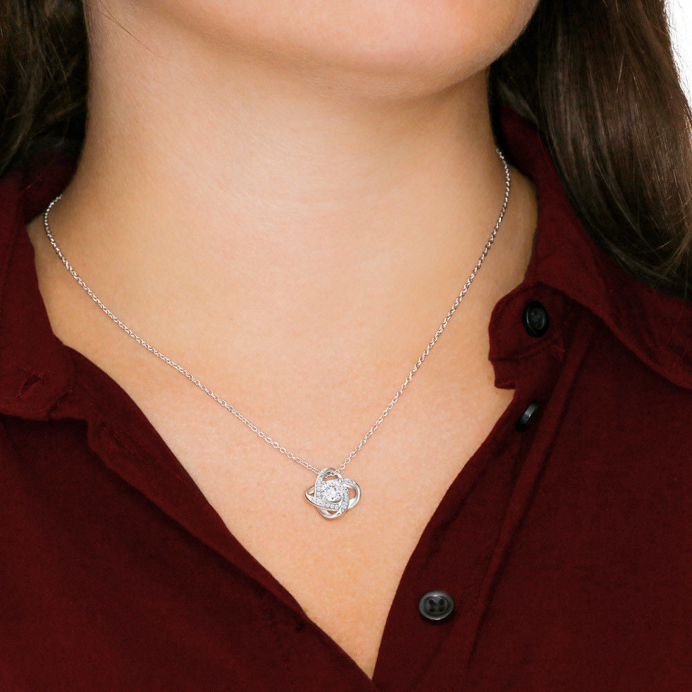To my Air Force wife - Love Knot Necklace - JustFamilyThings