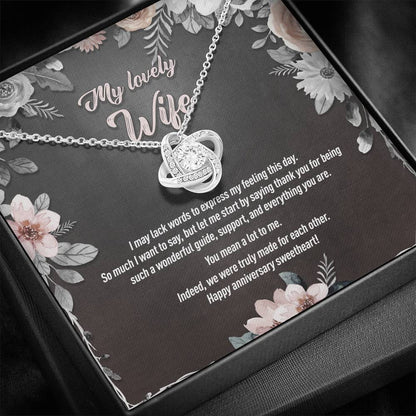My Lovely Wife - Anniversary Gift - Love Knot Necklace - JustFamilyThings