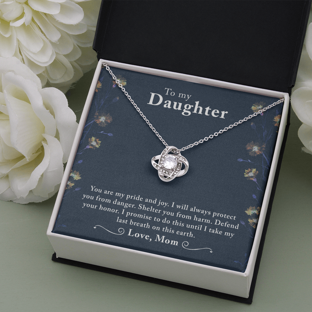 To My Daughter - You are my pride - Love Knot Necklace - JustFamilyThings