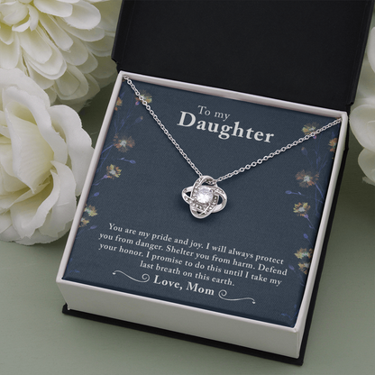 To My Daughter - You are my pride - Love Knot Necklace - JustFamilyThings