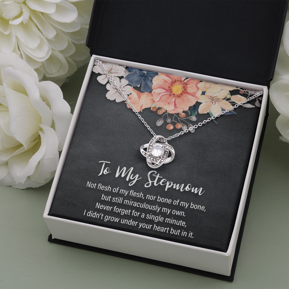 to my stepmom, not flesh of my flesh - Love Knot Necklace - JustFamilyThings