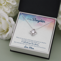 Load image into Gallery viewer, To My Daughter from Mom - When it’s too hard - Love Knot Necklace - JustFamilyThings
