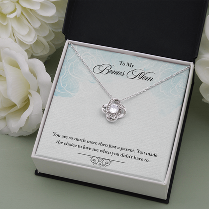 To Bonus Mom - More than a parent - Love Knot Necklace - JustFamilyThings