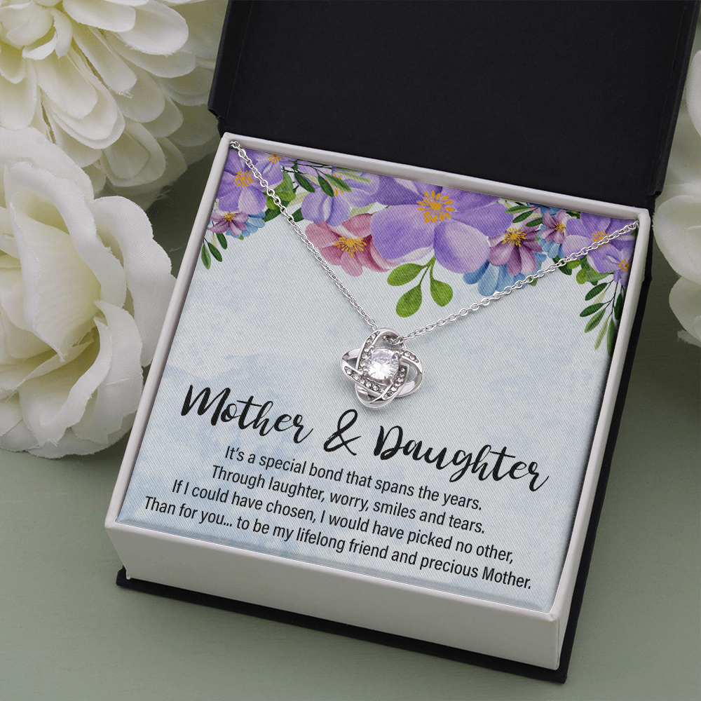 to mom from daughter - Love Knot Necklace - JustFamilyThings