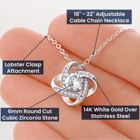 Load image into Gallery viewer, to mom from daughter - Love Knot Necklace - JustFamilyThings
