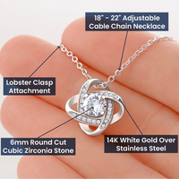 Load image into Gallery viewer, To Bonus Mom - More than a parent - Love Knot Necklace - JustFamilyThings
