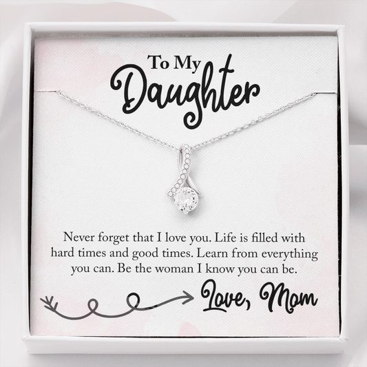 To My Daughter From Mom - Alluring Beauty Necklace - JustFamilyThings