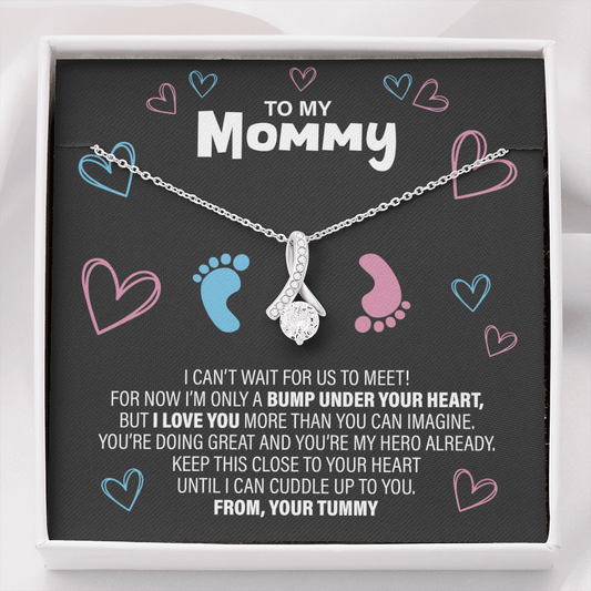 To The New Mom Baby Feet - Alluring Beauty Necklace - JustFamilyThings