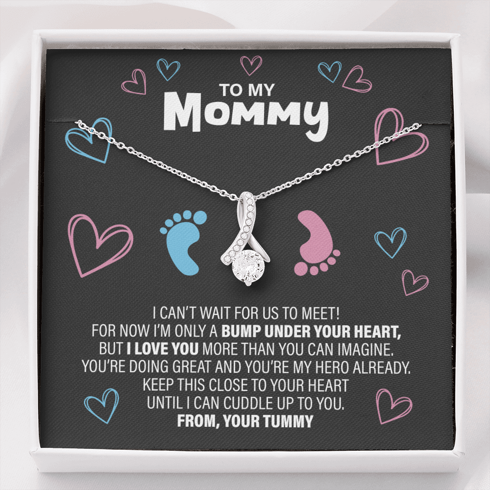 To The New Mom Baby Feet - Alluring Beauty Necklace - JustFamilyThings
