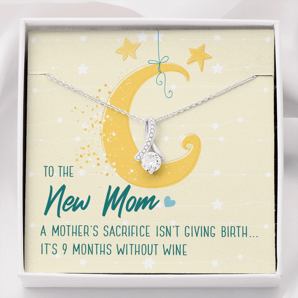 To the New Mom 9 months without wine - Alluring Beauty Necklace - JustFamilyThings