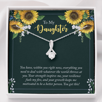Load image into Gallery viewer, To My Daughter - you have within you right now - Alluring Beauty Necklace - JustFamilyThings
