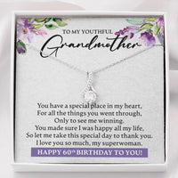 Load image into Gallery viewer, Personalized Birthday Gift for Grandmother, Gift Necklace for Grandmother from Granddaughter or Grandson, Gift from Grandchild - JustFamilyThings
