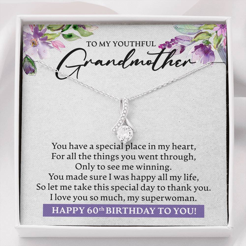 Personalized Birthday Gift for Grandmother, Gift Necklace for Grandmother from Granddaughter or Grandson, Gift from Grandchild - JustFamilyThings