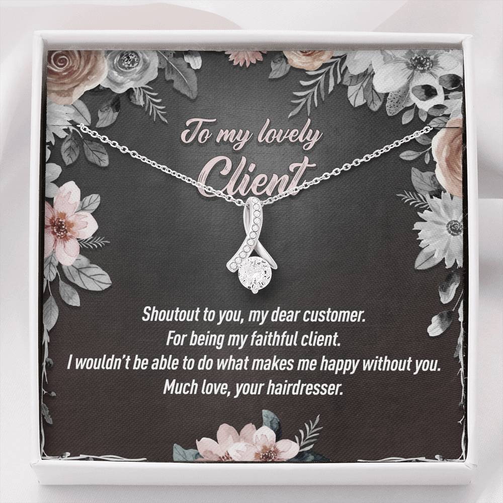 Personalized Job Title - To My Lovely Client - Gift Necklace - Alluring Beauty Necklace - JustFamilyThings