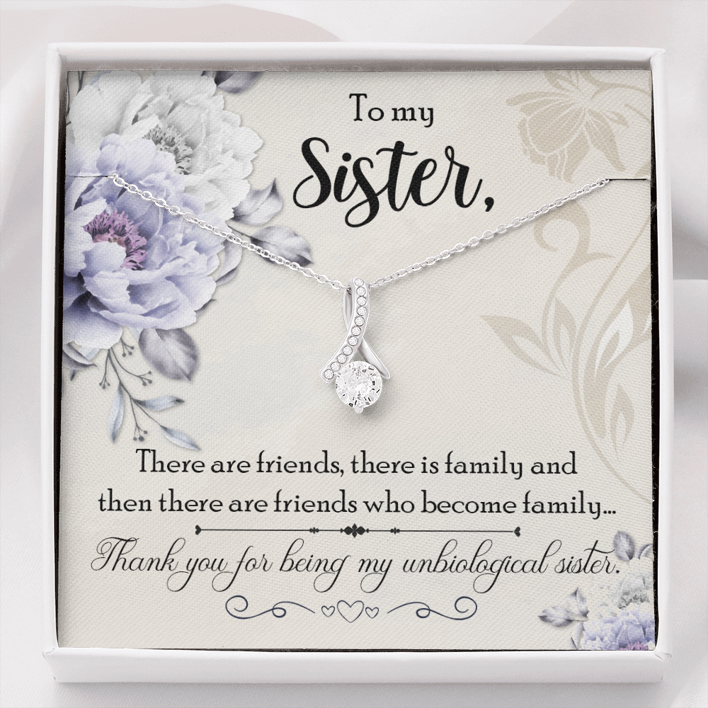 To My Unbiological Sister - Alluring Beauty Necklace - JustFamilyThings