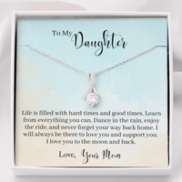 Load image into Gallery viewer, To My Daughter from mom - Learn From Everything - Alluring Beauty Necklace - JustFamilyThings
