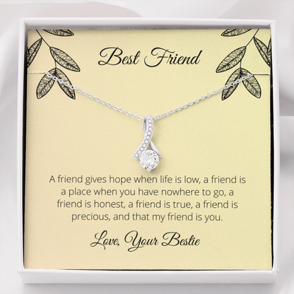 To My Best Friend - Alluring Beauty Necklace - JustFamilyThings