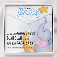 Load image into Gallery viewer, personalized - happy mothers day goo goo gaga - Blue- Alluring Beauty Necklace - JustFamilyThings

