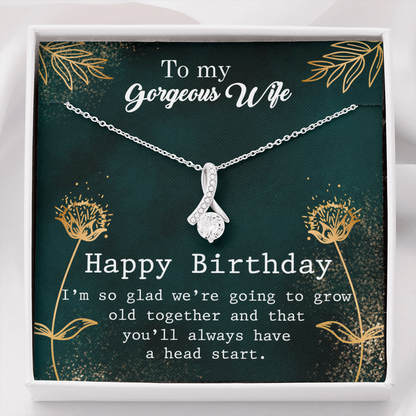 Happy Birthday to My Wife - Alluring Beauty Necklace - JustFamilyThings