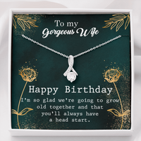 Load image into Gallery viewer, Happy Birthday to My Wife - Alluring Beauty Necklace - JustFamilyThings
