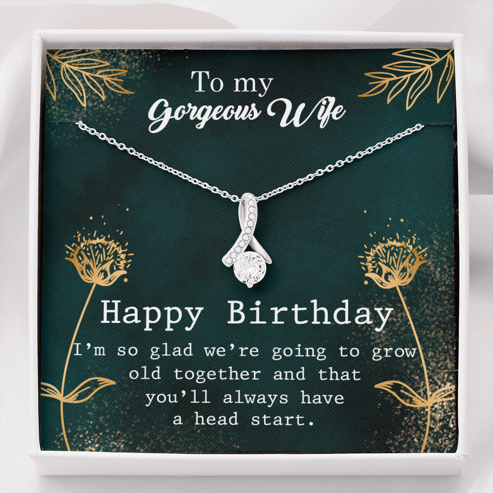 Happy Birthday to My Wife - Alluring Beauty Necklace - JustFamilyThings