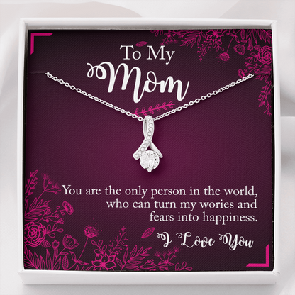To My Mom - you are the person - Alluring Beauty Necklace - JustFamilyThings