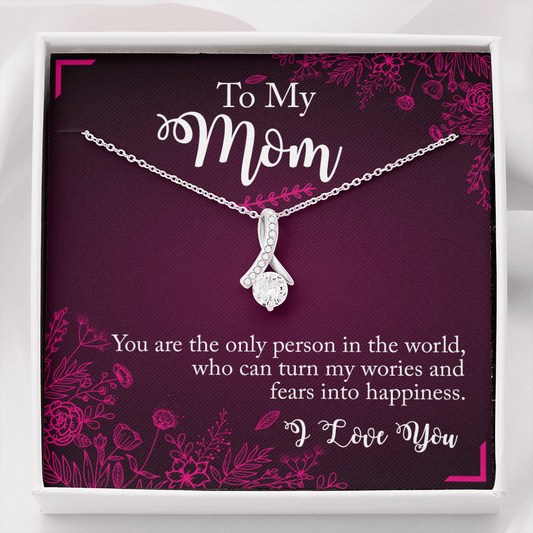 To My Mom - you are the person - Alluring Beauty Necklace - JustFamilyThings