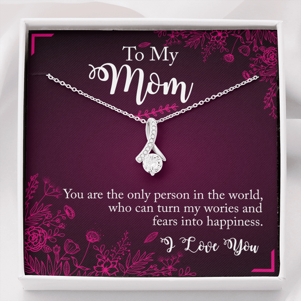 To My Mom - you are the person - Alluring Beauty Necklace - JustFamilyThings
