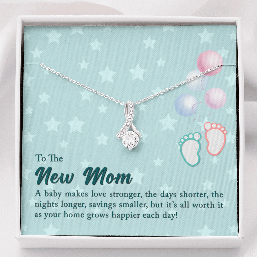 To the New Mom - A baby makes love stronger - Alluring Beauty Necklace - JustFamilyThings