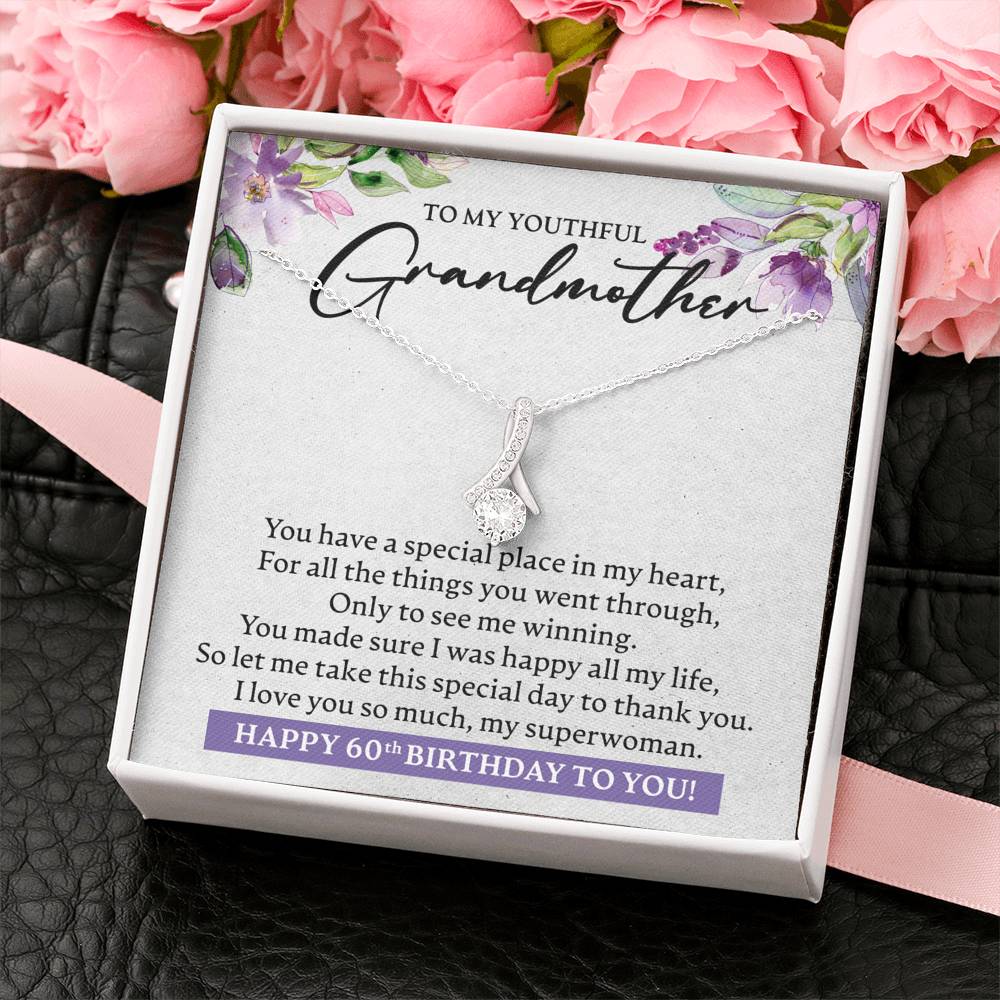 Personalized Birthday Gift for Grandmother, Gift Necklace for Grandmother from Granddaughter or Grandson, Gift from Grandchild - JustFamilyThings