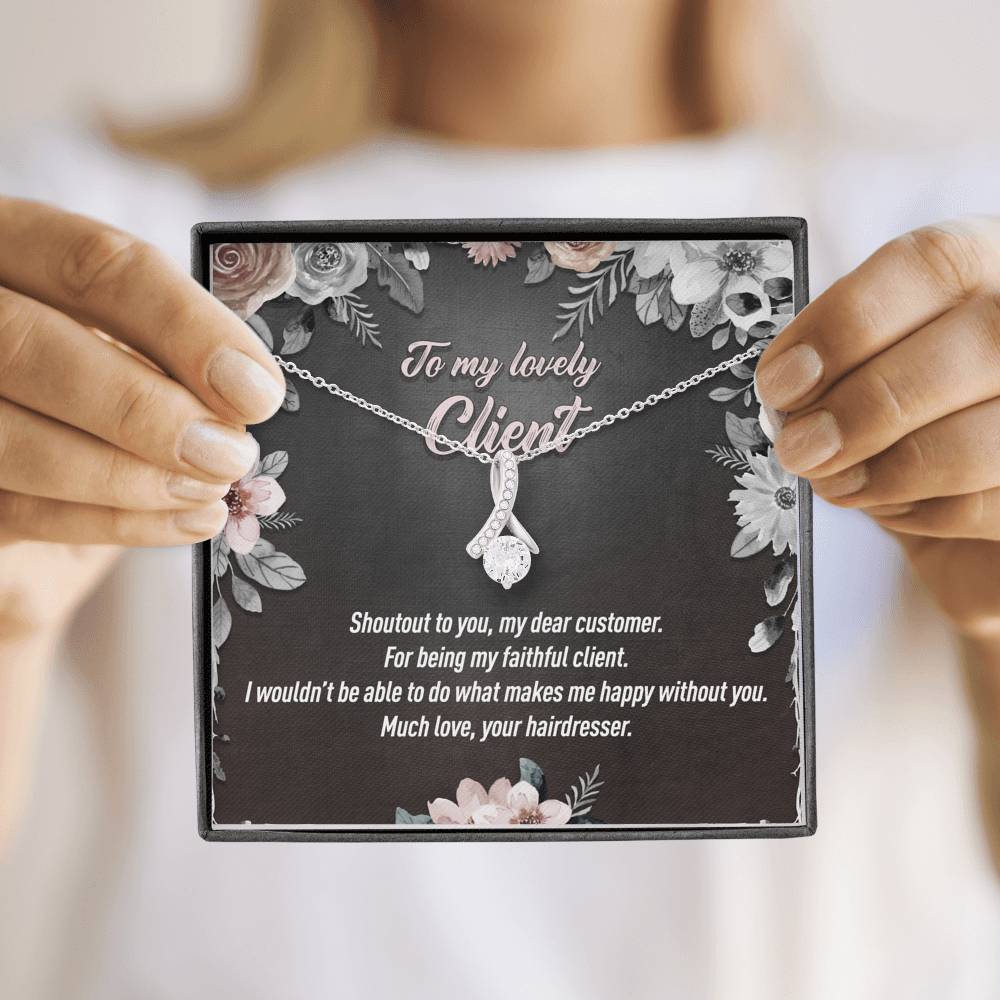 Personalized Job Title - To My Lovely Client - Gift Necklace - Alluring Beauty Necklace - JustFamilyThings