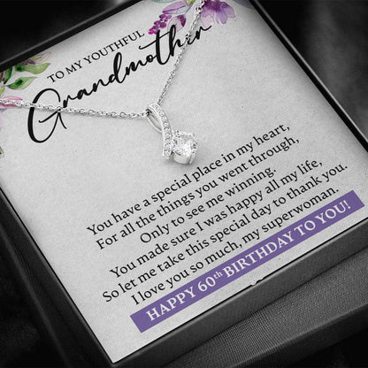 Personalized Birthday Gift for Grandmother, Gift Necklace for Grandmother from Granddaughter or Grandson, Gift from Grandchild - JustFamilyThings