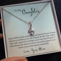 Load image into Gallery viewer, To My Daughter from mom - Learn From Everything - Alluring Beauty Necklace - JustFamilyThings
