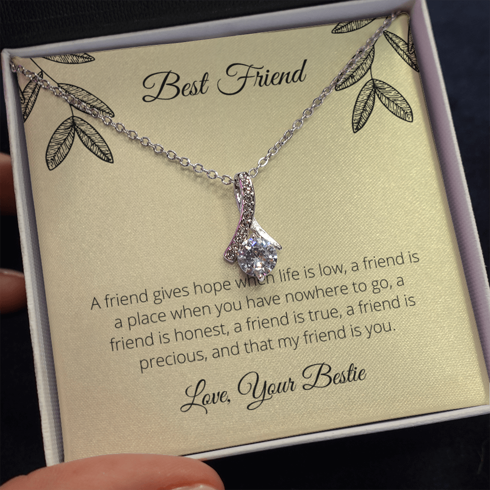 To My Best Friend - Alluring Beauty Necklace - JustFamilyThings