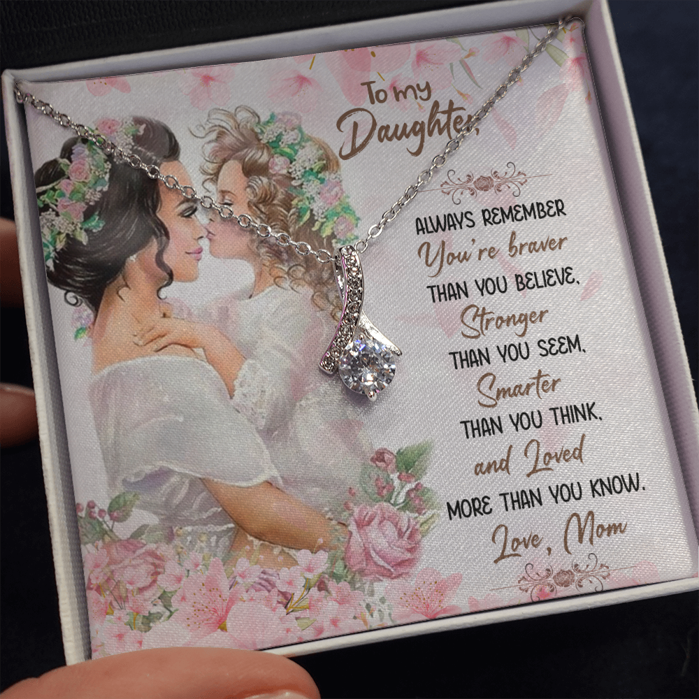 To Daughter From Mom - Alluring Beauty Necklace - JustFamilyThings
