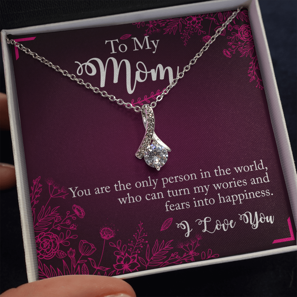 To My Mom - you are the person - Alluring Beauty Necklace - JustFamilyThings