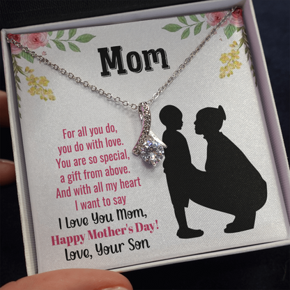 mom you are so special, to mom from son - Alluring Beauty Necklace - JustFamilyThings