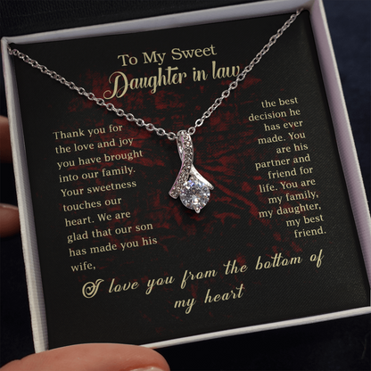 To my Daughter In Law - Alluring Beauty Necklace - JustFamilyThings