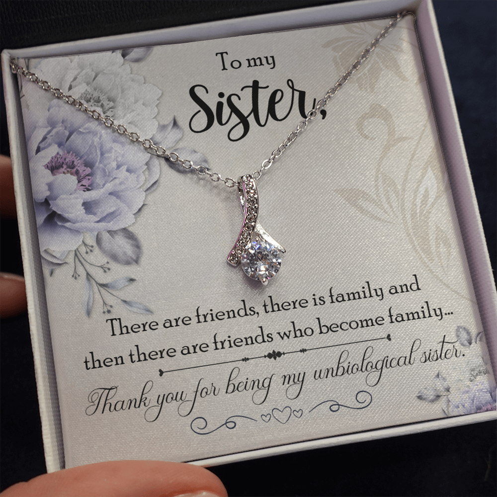 To My Unbiological Sister - Alluring Beauty Necklace - JustFamilyThings