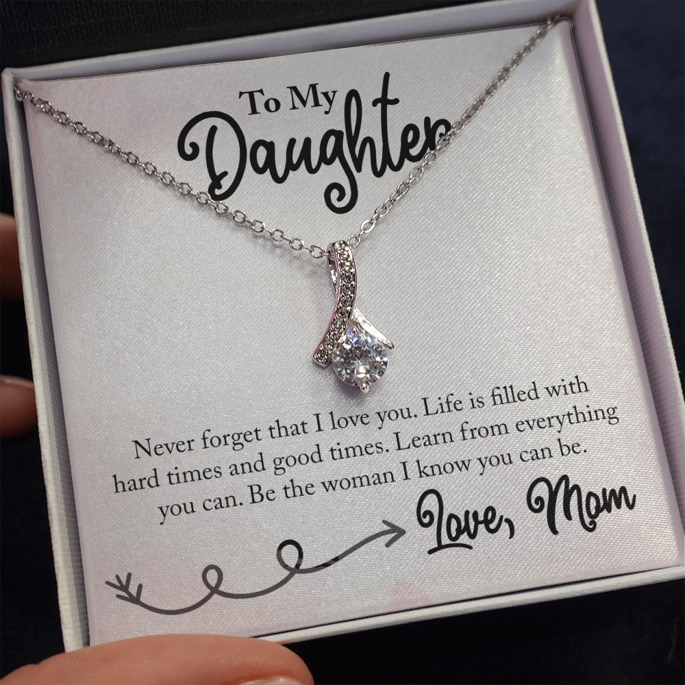 To My Daughter From Mom - Alluring Beauty Necklace - JustFamilyThings