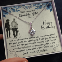 Load image into Gallery viewer, To My Granddaughter from Grandpa - Alluring Beauty Necklace - JustFamilyThings
