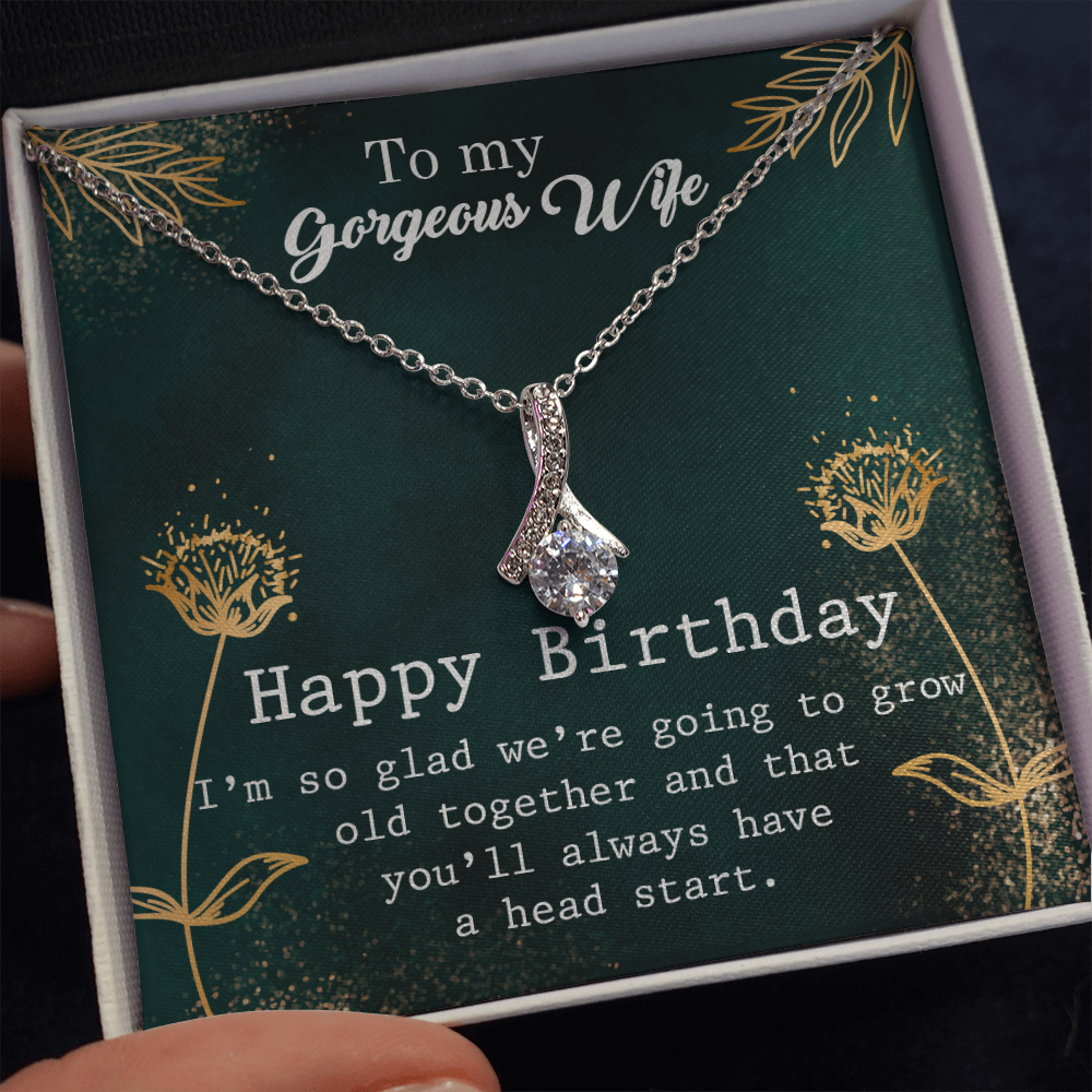 Happy Birthday to My Wife - Alluring Beauty Necklace - JustFamilyThings