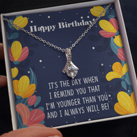 Load image into Gallery viewer, Funny Younger Siblings Birthday - Alluring Beauty Necklace - JustFamilyThings
